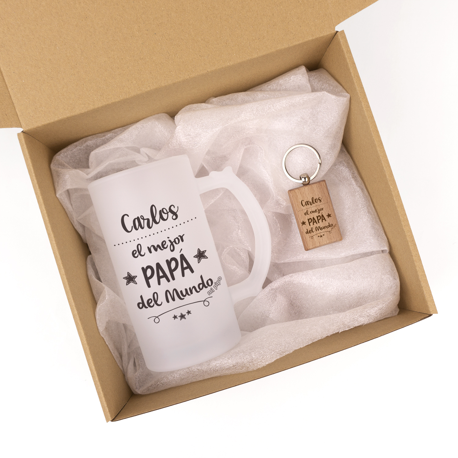 Pack Jarra + Llavero El mejor Papá del mundo personalizada 6 Pack Jarra + Llavero El mejor Papá del mundo personalizada - Imagen 6