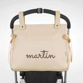 Bolso panera beige