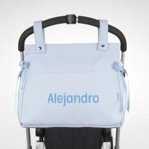 Bolso panera celeste