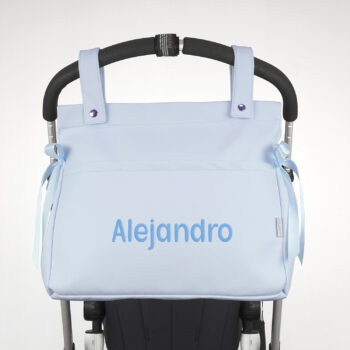 Bolso panera celeste