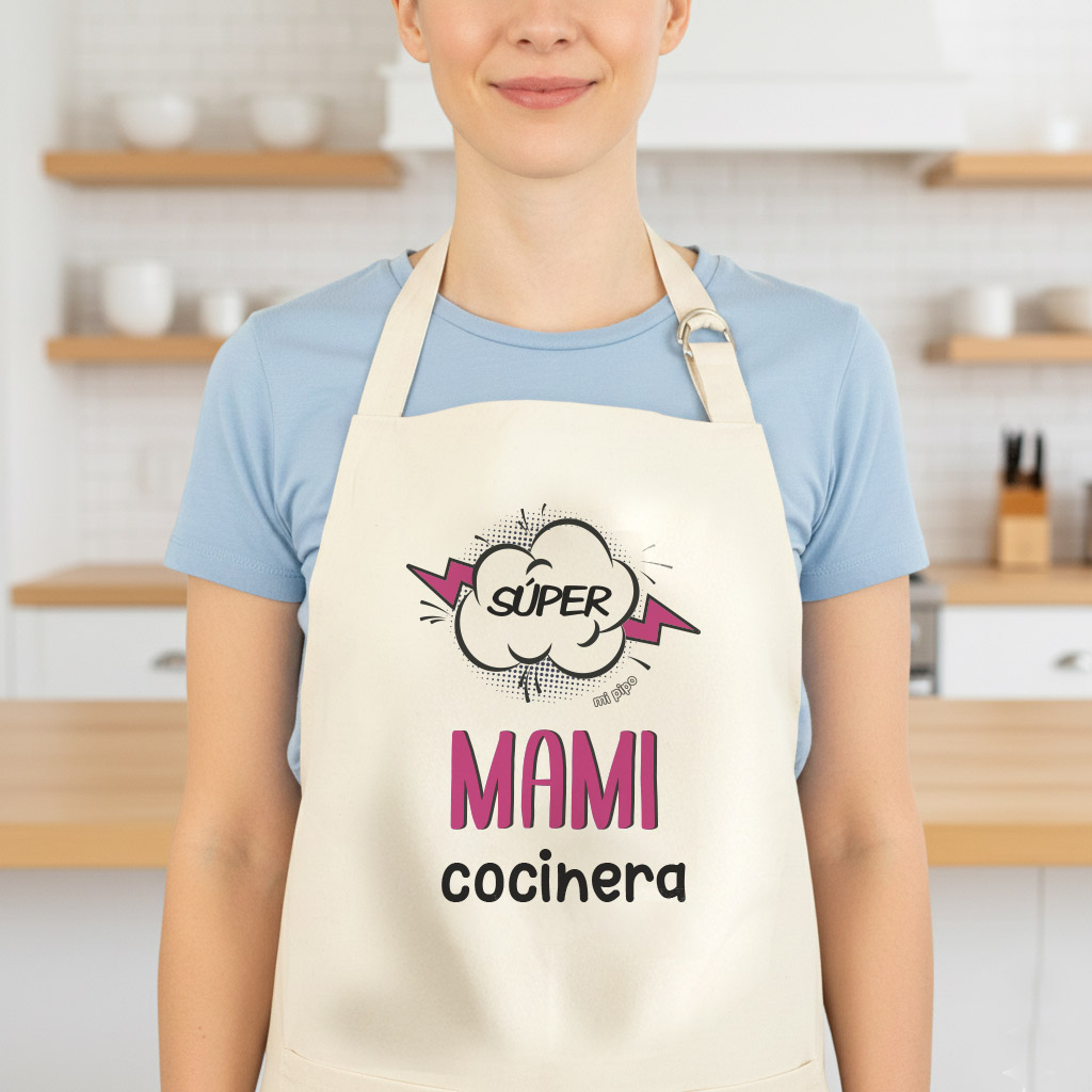 Delantal Súper mami cocinera 1 Delantal Súper mami cocinera