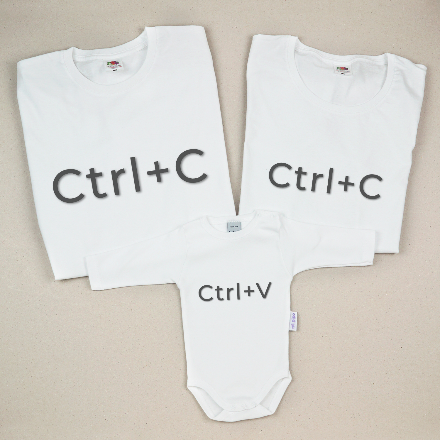 Pack 3 Prendas Familia Ctrl+C, Ctrl+V 1 Pack familia ctrl+c, ctrl+v