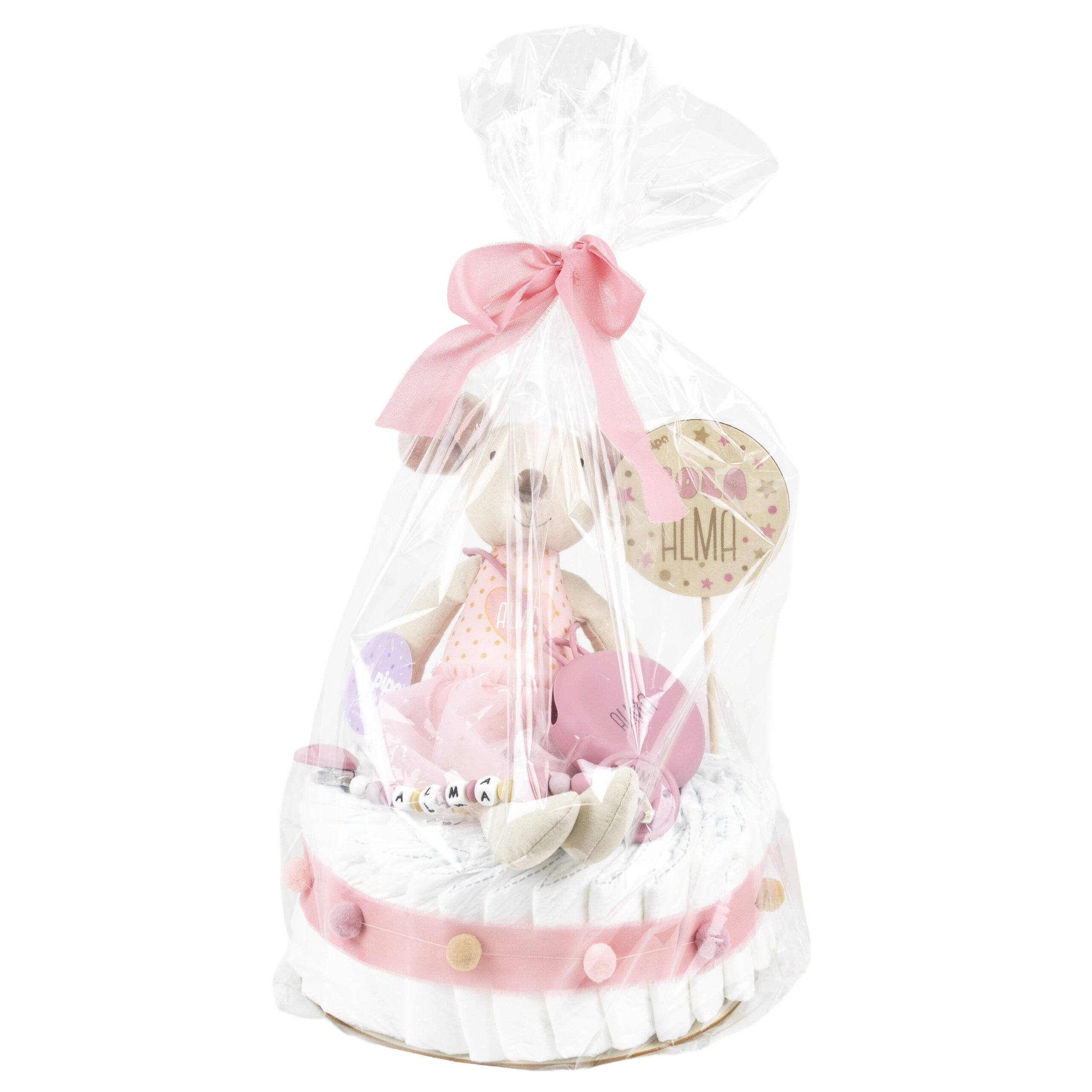 Tarta de pañales personalizada Muñeca Ratoncita 2 Tarta de pañales personalizada Muñeca Ratoncita - Imagen 2