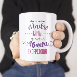 Taza Madre genial Abuela excepcional, cerámica o plástico