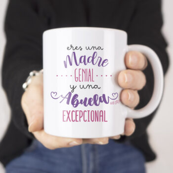 Taza Madre genial Abuela excepcional, cerámica o plástico