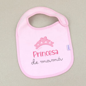 Babero Rosa Divertido Princesa de mamá