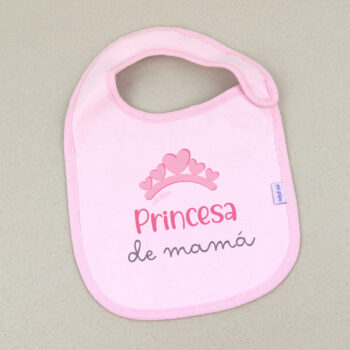 Babero Rosa Divertido Princesa de mamá