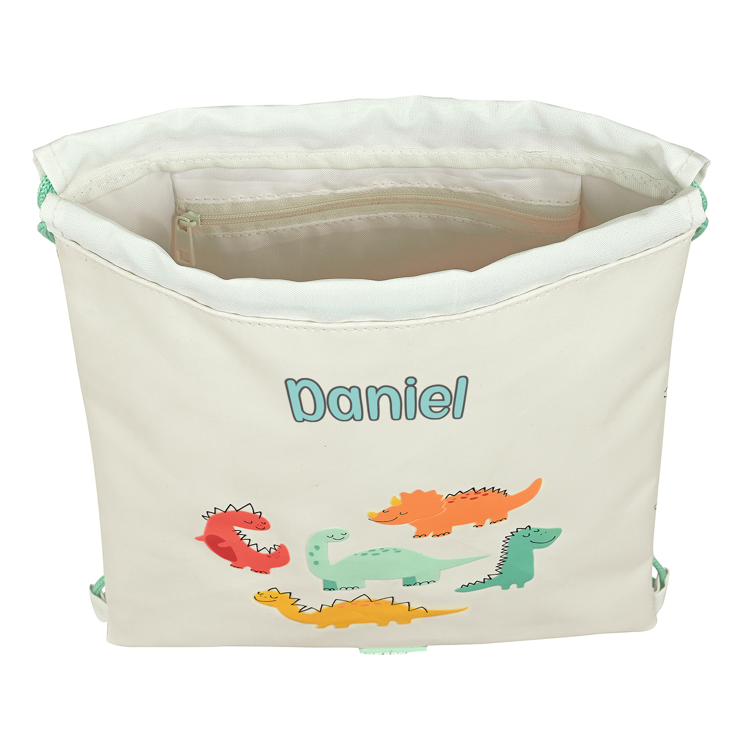 Mochila saco infantil Dinos personalizada 2 Mochila saco infantil Dinos personalizada - Imagen 2
