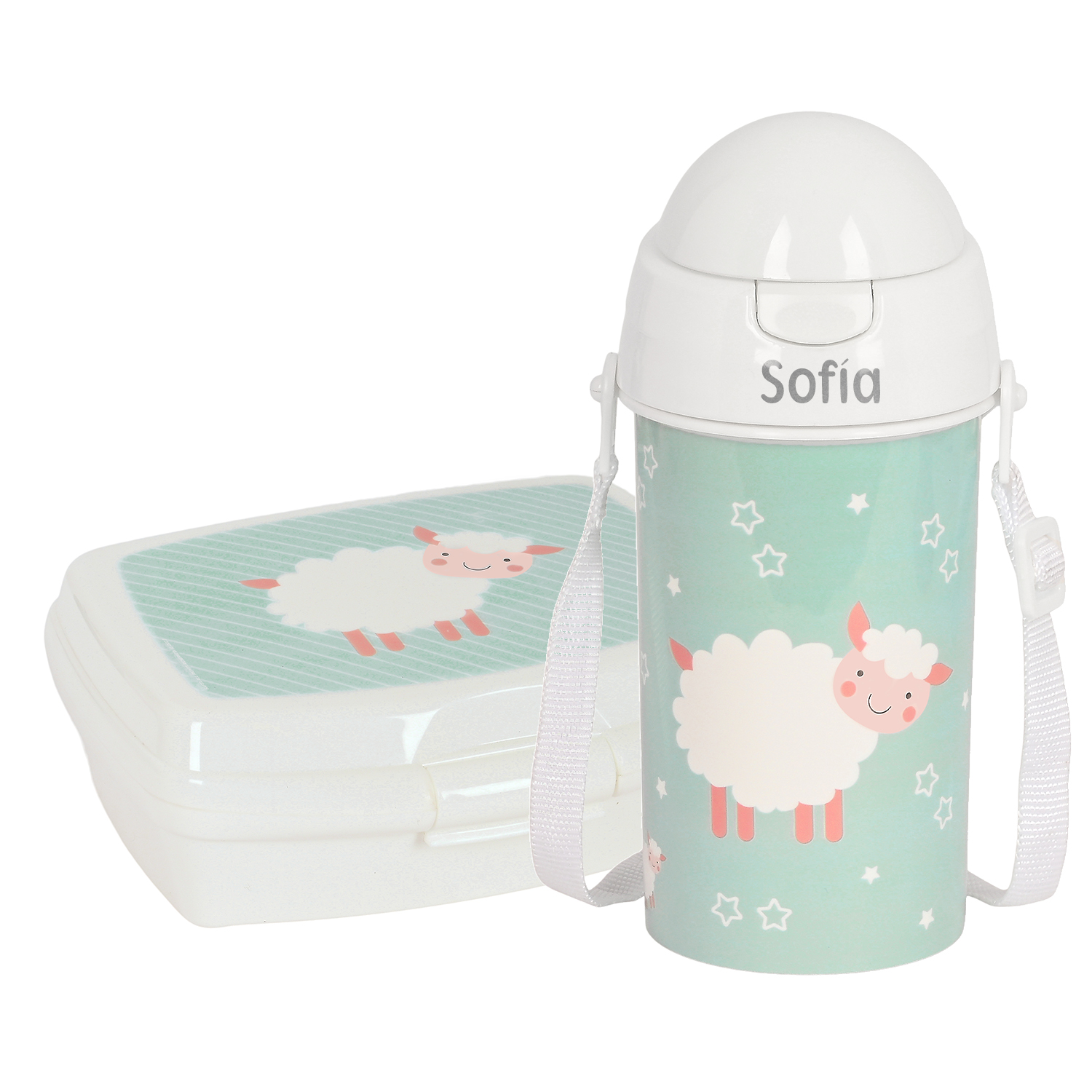 Pack Botella personalizada + Fiambrera Ovejita 1 pack botella + fiambrera ovejita