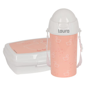 pack botella + fiambrera patito