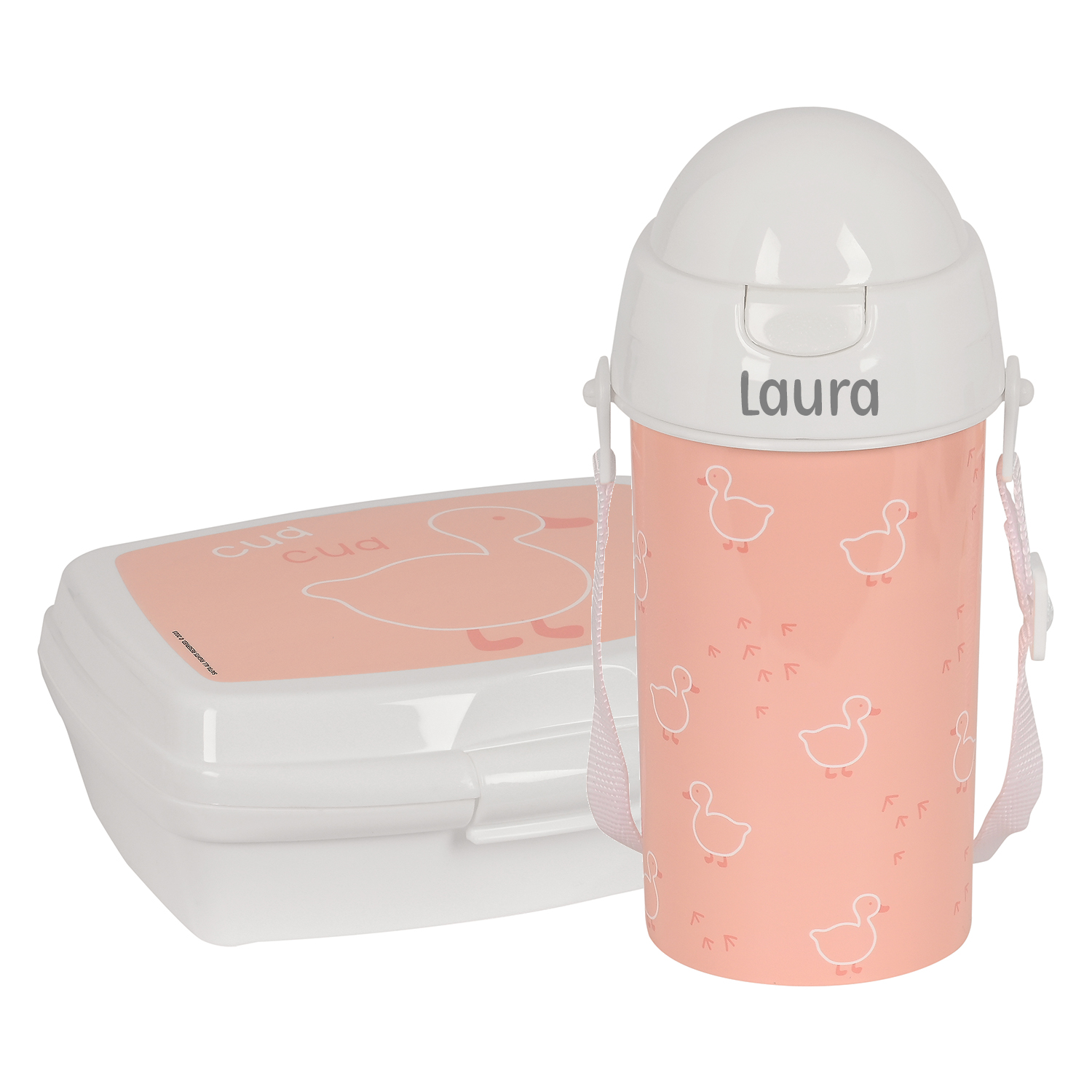 Pack Botella personalizada + Fiambrera Patito 1 pack botella + fiambrera patito
