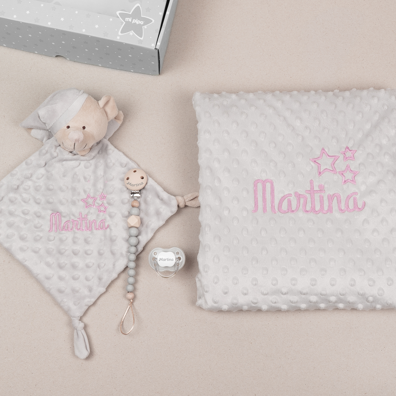 Cajita Premium Clásica Gris Personalizada 1 cajita Premium clásica gris